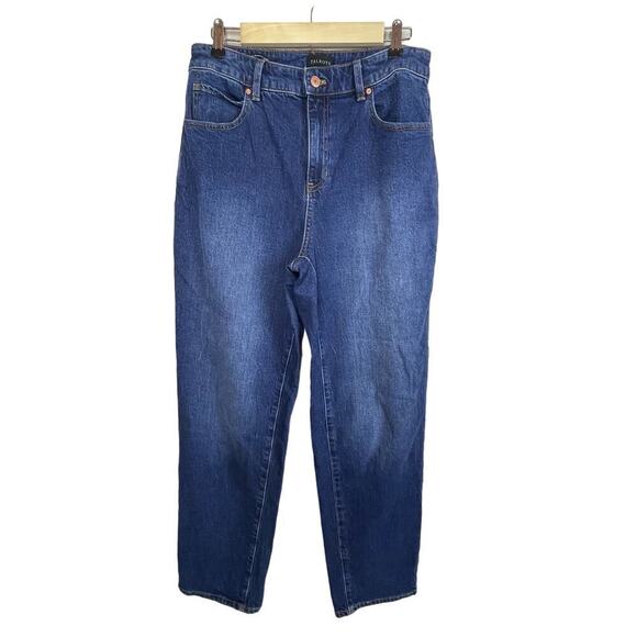Talbots High Waist Relaxed Jeans Size 8 Blue Cotton Stretch Straight Leg - Picture 8 of 8